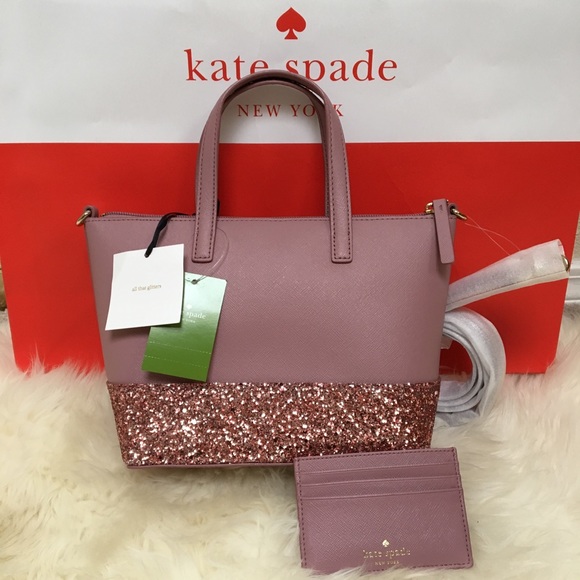 🆕Kate Spade Greta Court glitter dipped bag bundle - Picture 2 of 7